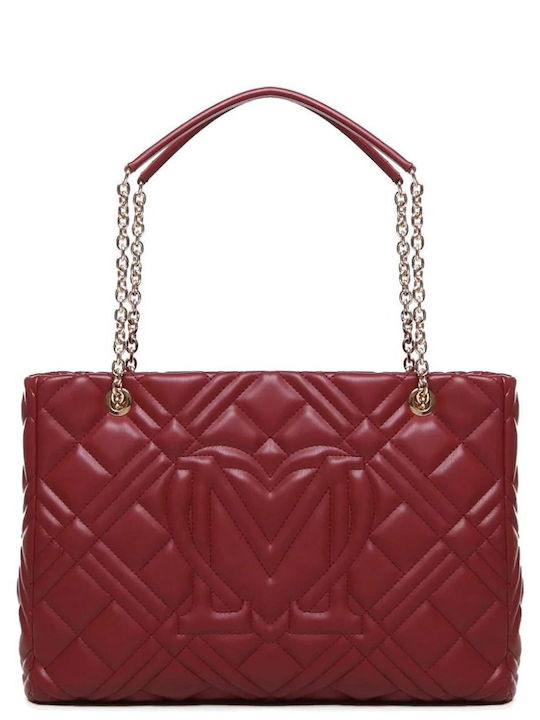 Moschino Damen Tasche Schulter Burgundisch