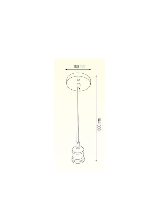 Lampă suspendată Tesla bronz vechi Max 60 W