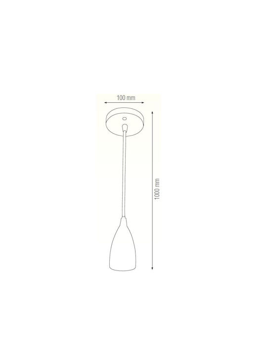 Lampă suspendată Weber cromată, max 60 W