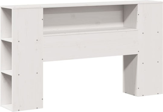vidaXL Hölzernes Kopfstütze für Betten Weiß 141x82cm