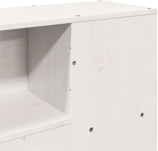 vidaXL Hölzernes Kopfstütze für Betten Weiß 141x82cm