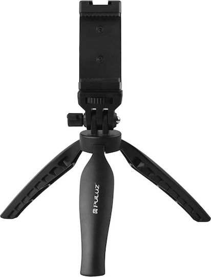 Tripod Smartphone Attachment Flash & Microphone 180° Angle Non-slip Puluz Black