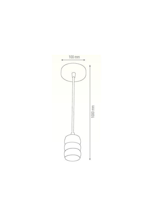 Lampă Suspendată Gauss Crom Max 60 W