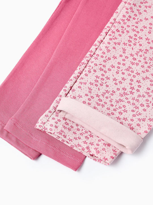 Zippy Set of Kids Long Leggings Pink