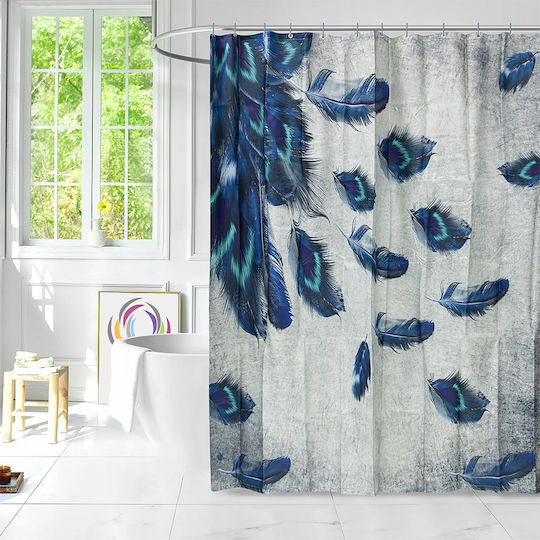 Lino Home Shower Curtain Fabric 180x200cm Pavao