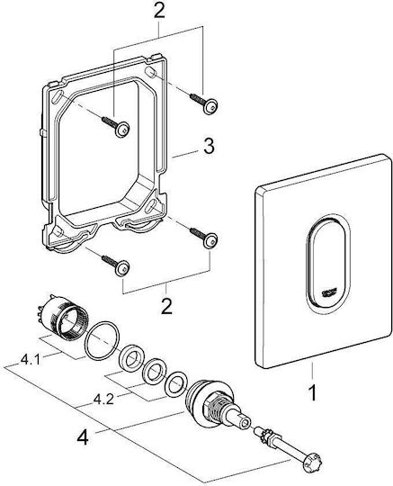 Kolbenmechanismus für Spülventil 42354000 Grohe