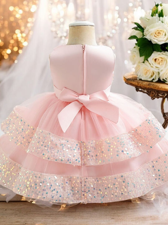 TakTakBaby Kids Dress with Sequins Soft Pink