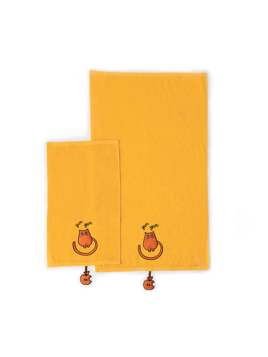 Milk&Moo Set Babyhandtücher 2 Stück Gelb