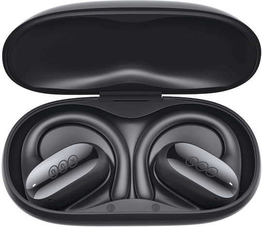 QCY Crossky GTR 2 Open Ear Bluetooth Handsfree Earphones with Sweat Resistance and Charging Case Black