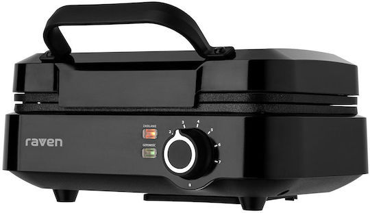 Raven Βαφλιέρα για Ορθογώνιες Βάφλες 2 Θέσεων 1200W