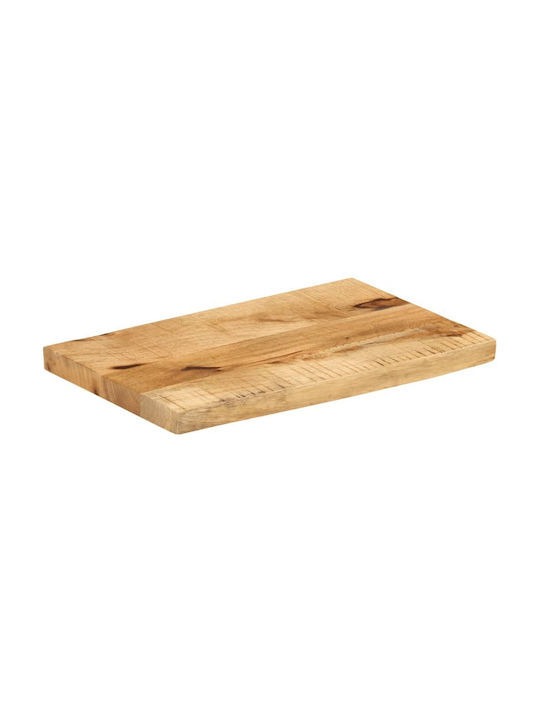 Vidaxl Blat de masă 50x30x3.8cm Margine Naturală Lemn de Mango Masiv 1 Bucată Maro