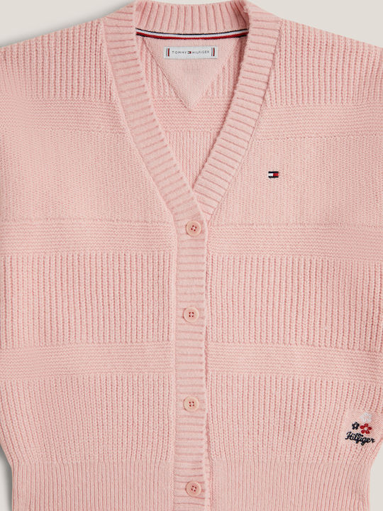 Kinderstrickjacke Baumwolle Soft Rose