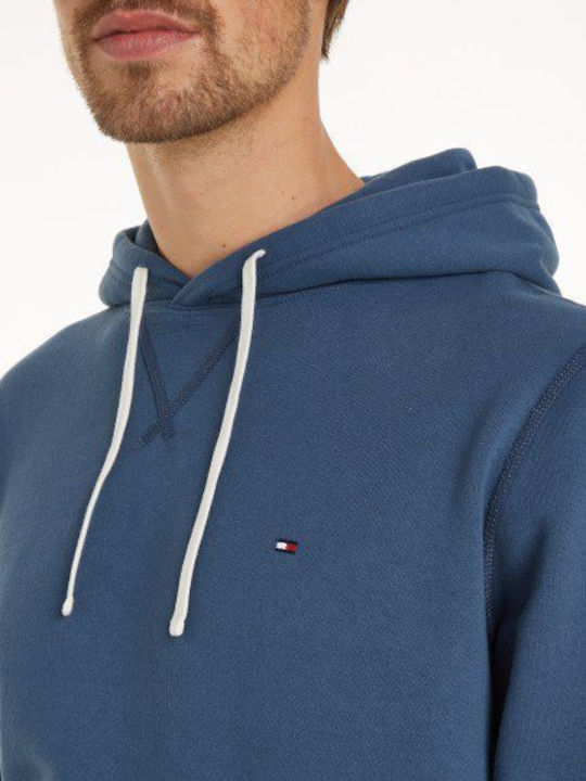 Tommy Hilfiger Herren Sweatshirt mit Kapuze und Taschen Blau