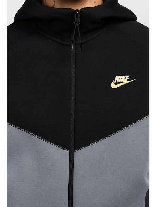 Tech Fleece Windrunner Ζακέτα με Κουκούλα Γκρι