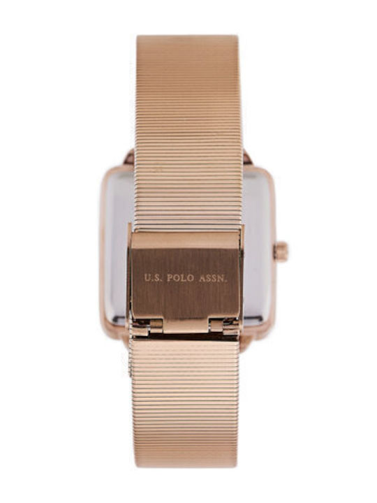 U.S. Polo Assn. Jade Damen Uhr mit Rose Gold Metallarmband