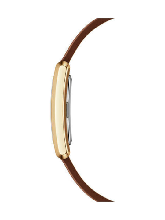 Daniel Wellington Durham Γυναικείο Ρολόι 22mm Μπαταρίας με Καφέ Δερμάτινο Λουράκι