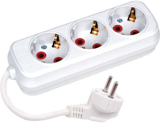 Horoz Power Strip 3 Sockets 16A 250V 3m Cable Length Schuko White