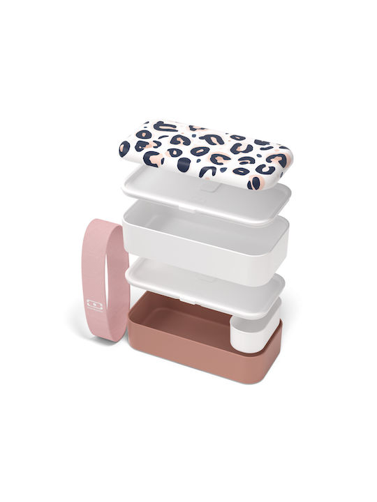 Monbento Graphic Кутия за обяд Пластмаса Розов Подходяща за микровълнова фурна 1бр