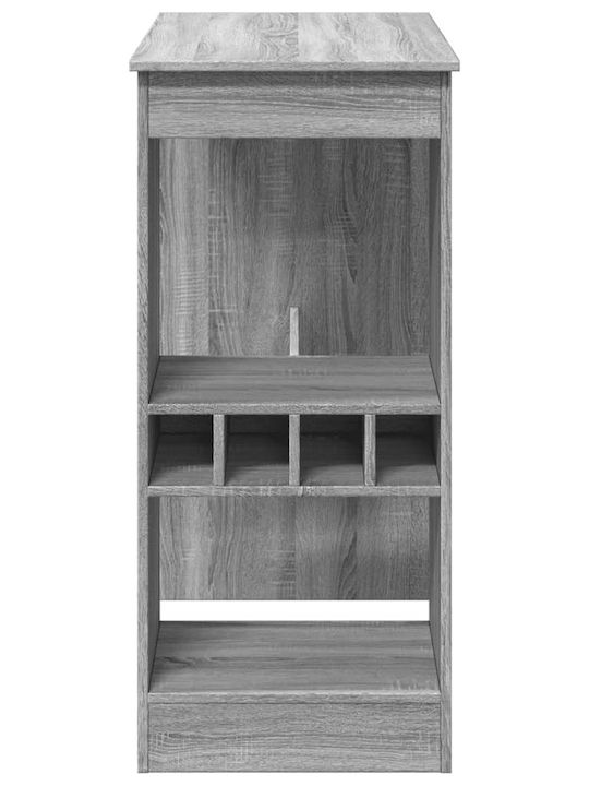 Vidaxl Τραπέζι Μπαρ Γκρι Sonoma 90x47,5x103,5cm Επεξεργ Ξύλο 1 Τεμ Γκρι