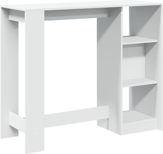 Vidaxl Konsolentisch Regal Weiß 124x46x103,5cm Holzwerkstoff 1 Stück Weiß