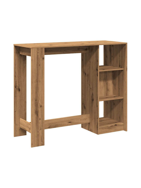 Vidaxl Console Table Shelf Brown Oak 124x46x103.5cm Engineered Wood 1 Piece Brown