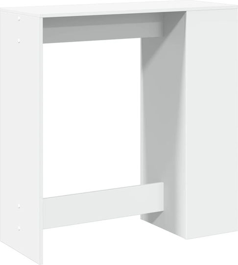 Vidaxl Bar Table with Shelves White 101x40x103.5cm Engineered Wood 1 Piece White