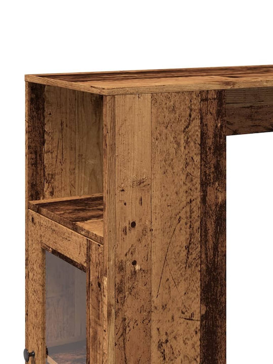 Vidaxl Bar Table Rails 101x40x103.5cm Solid Wood 1 Piece Brown