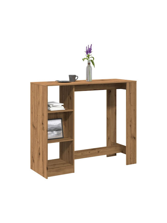 Vidaxl Console Table Shelf Brown Oak 124x46x103.5cm Engineered Wood 1 Piece Brown