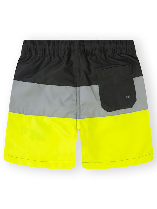 Canada House Kids Swimwear Swim Shorts Gray, Black, Fluorescent Yellow