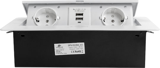 Spacetronik SPS-D24W V2 Pop-up Steckdose