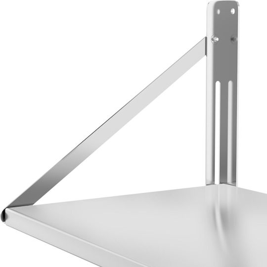 Klappbares Wandregal Gastronomie aus Edelstahl 40 kg Tragkraft 60 x 45 cm