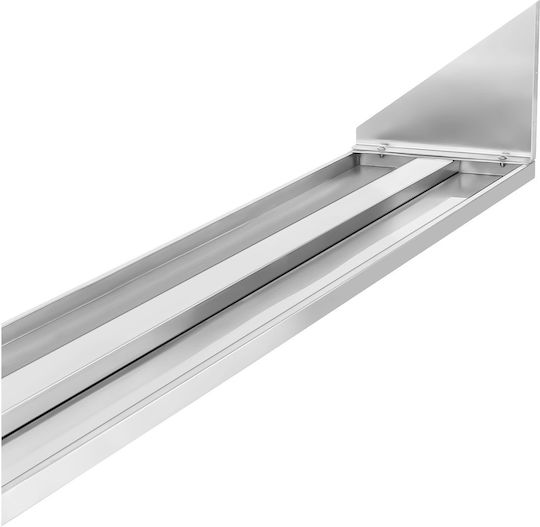 Single 90cm Stainless Steel Wall-mounted Shelf