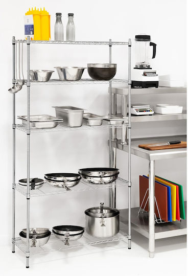 Gray Wire Mesh Storage Rack 180x90x35cm Up To 150kg