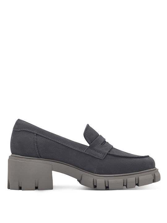 Tamaris Leather Women's Loafers in Gray Color