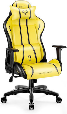 Diablo X-One 2.0 Artificial Leather Gaming Chair with Adjustable Arms Yellow