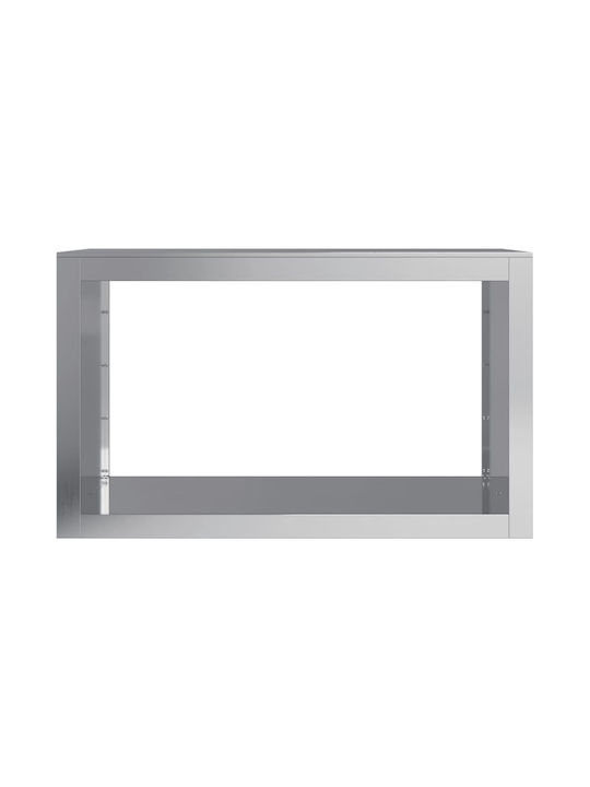 vidaXL Inox Raft Depozitare lemne 100x40x60cm Gri