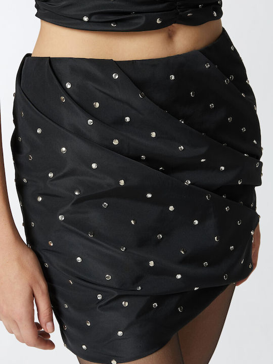 Pinko Mini Skirt Polka Dot Black