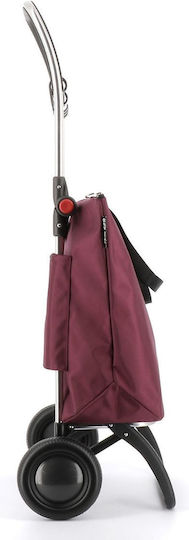 Plus Mf Shopping Trolley Burgundy 44x44x44cm