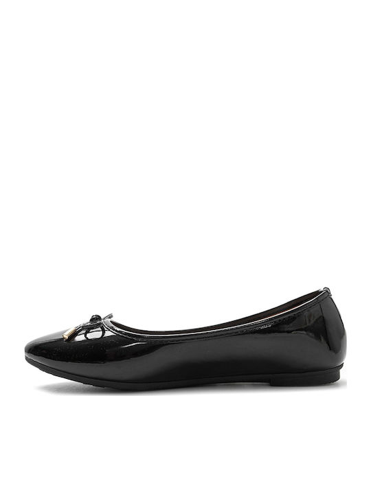 Damen Ballerinas aus Lackleder in Schwarz Farbe LT2255