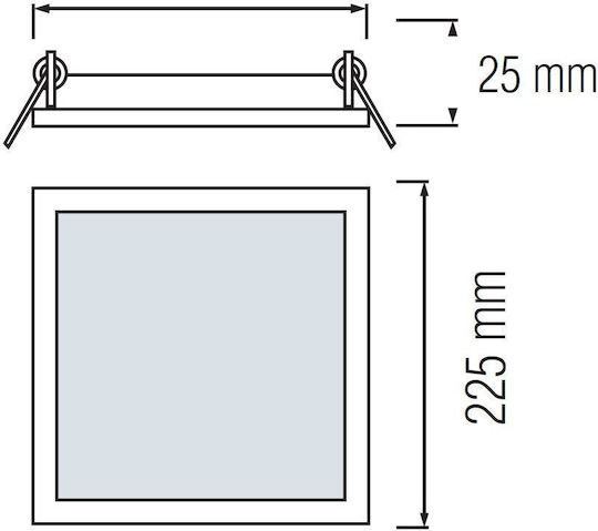 Panou LED Pătrat Slim/sq-18 18 W Putere 6000 K 1170 Lm Panou LED Pătrat Slim/sq-18 18 W Putere 6000 K 1170 Lm
