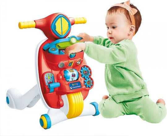 Baby Clementoni My First Walker 2 in 1 for 9+ Months with Sounds Red