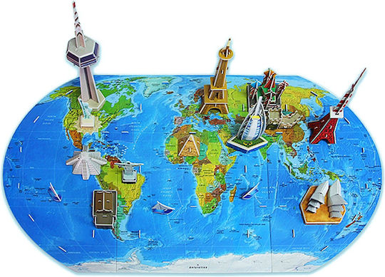 Spatial Earth Map Of The World Puzzle 3D 136Stk.