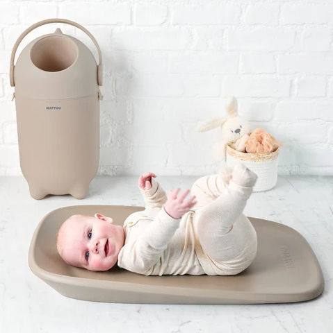 Nattou Diaper Disposal Bin Brown 1pcs
