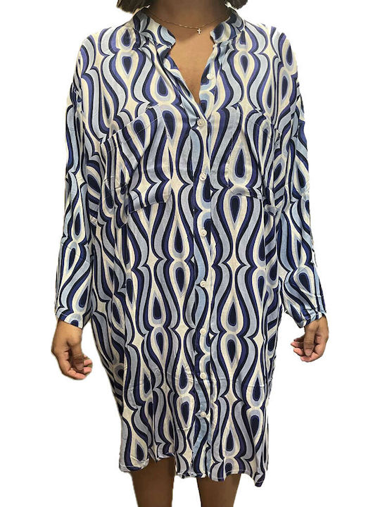 Platinum Fashion Women's Caftan Beachwear Blue Shades