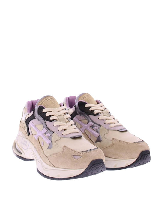 Premiata Γυναικεία Sneakers Μπεζ