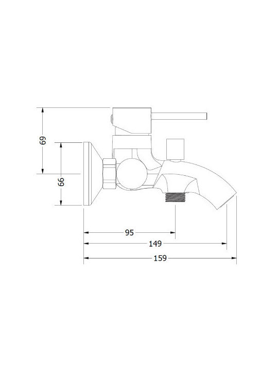 Viospiral Etna Mixing Bathtub Shower Faucet Bronze