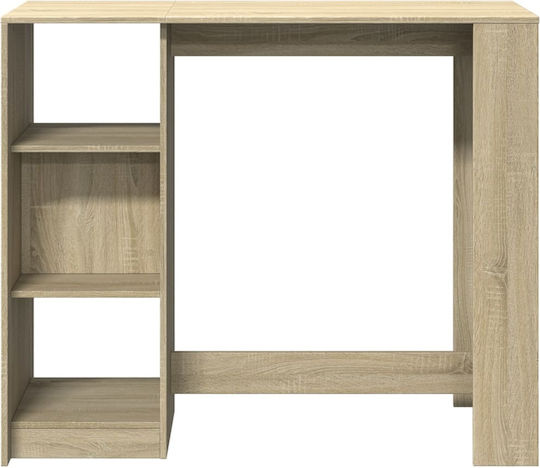 vidaXL Sonoma Brown Wooden Bar Table 124x46x103.5 cm