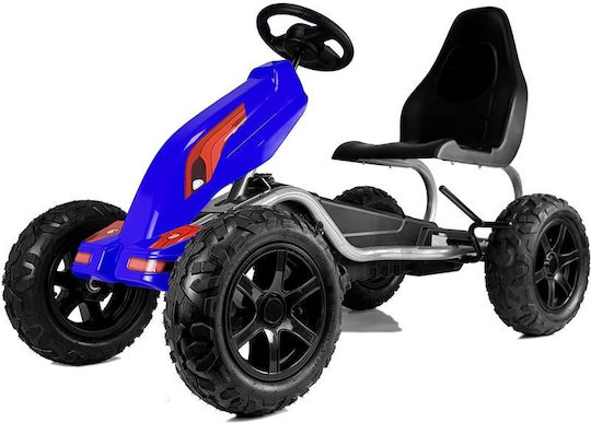 Kids Foot-to-Floor Go Kart One-Seater with Pedal Blue