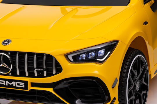 Kinder Auto Einsitzer mit Fernbedienung Mercedes CLA 45s AMG Gelb
