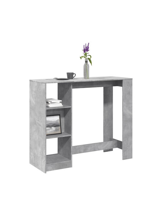 Table Bar Wooden Gray 124x46x103.5cm